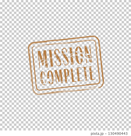 「MISSION COMPLETE」任務完成英文印章（向量） 130490443