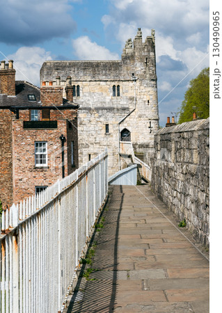 York City Walls View with Blue Sky and Clouds 130490965