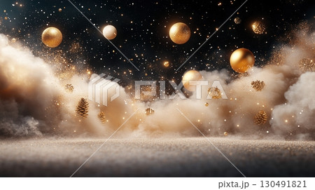 Christmas decoration sparkling firework-like elements 130491821
