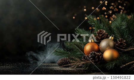 Christmas decoration sparkling firework-like elements 130491822