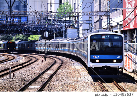 2007年　京浜東北線を走る209系快速電車10両 130492637