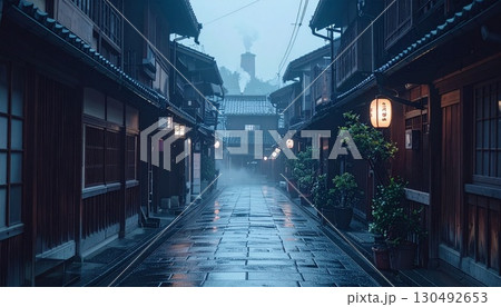 大正時代_街並み_路地16 大正時代_街並み_路地16 130492653