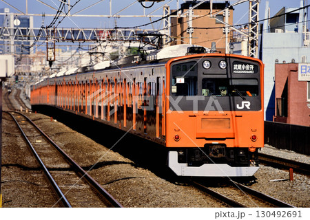 2007年　中央本線を走る201系普通電車10両 130492691