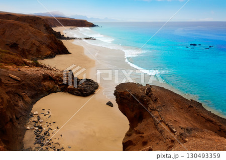 Fuerteventura La Pared beach at Canary Islands Fuerteventura La Pared beach at Canary Islands 130493359