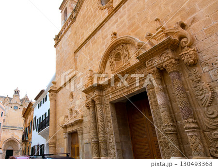 Menorca El Roser church in Ciutadella downtown at Balearics Menorca El Roser church in Ciutadella downtown at Balearics 130493368