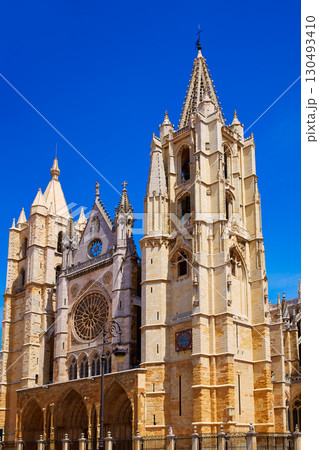 Cathedral of Leon in Castilla at Spain Cathedral of Leon in Castilla at Spain 130493410