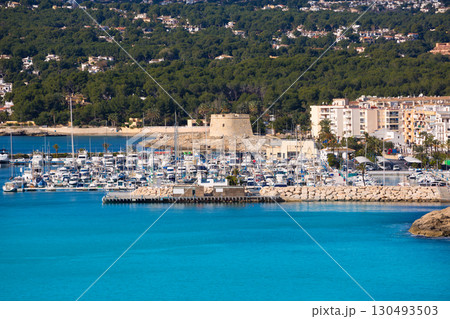 Moraira Teulada marina port in Alicante Mediterranean Moraira Teulada marina port in Alicante Mediterranean 130493503
