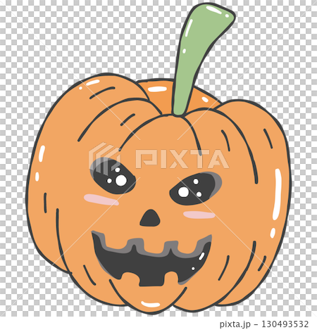 with face expression of pumpkin 130493532
