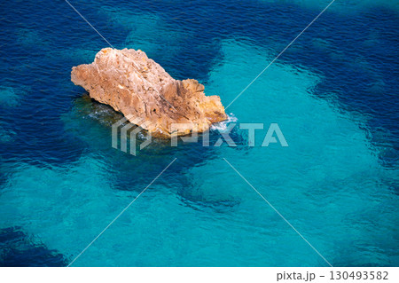 Cala Macarella Menorca turquoise Balearic Mediterranean Cala Macarella Menorca turquoise Balearic Mediterranean 130493582