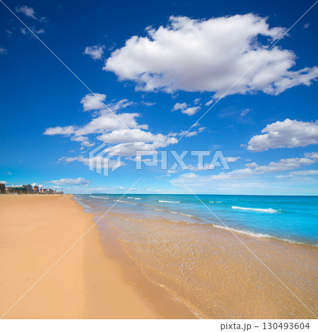 Gandia Beach sand in Mediterranean Sea of Spain Gandia Beach sand in Mediterranean Sea of Spain 130493604