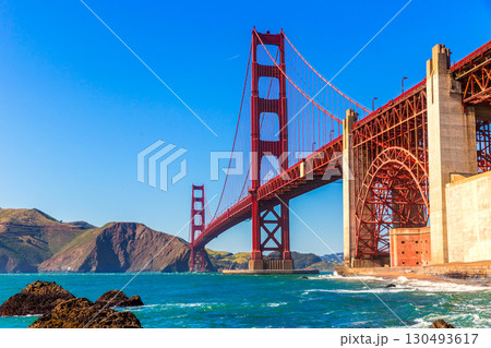 San Francisco Golden Gate Bridge Marshall beach California San Francisco Golden Gate Bridge Marshall beach California 130493617