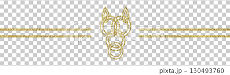 插畫素材Mizuhiki Gold 130493760