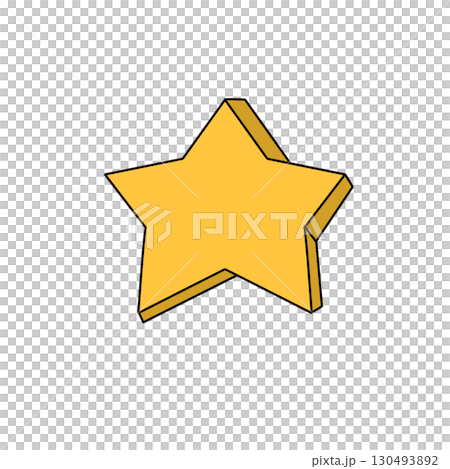 A yellow star with a white background 130493892