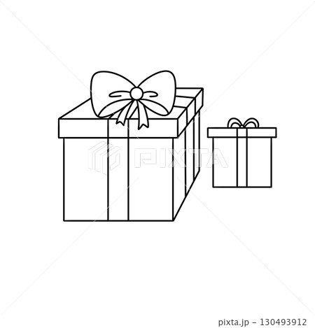 A box with a bow on top of it 130493912