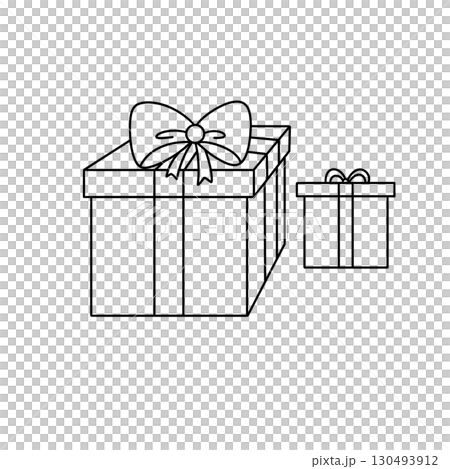 A box with a bow on top of it 130493912