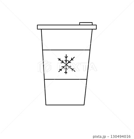 A cup with a snowflake on it 130494016