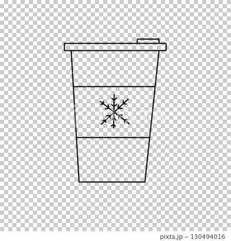 A cup with a snowflake on it 130494016