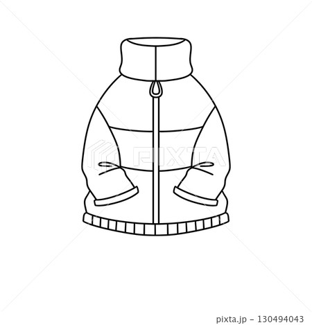 A jacket with a zipper on the front A jacket with a zipper on the front 130494043