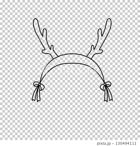 A pair of antlers with a bow tie on top A pair of antlers with a bow tie on top 130494111