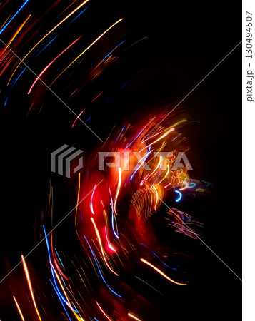 Trendy holographic abstract vibrant blurred bokeh gradient template 130494507