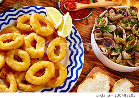 Tapas calamari romana squid rings seafood Spain Tapas calamari romana squid rings seafood Spain 130495103