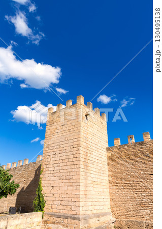Alcudia Old Town fortres wall in Majorca Mallorca 130495138