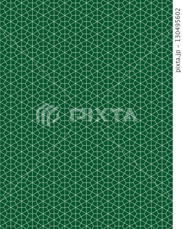 深緑の積石亀甲の背景 深緑の積石亀甲の背景 130495602