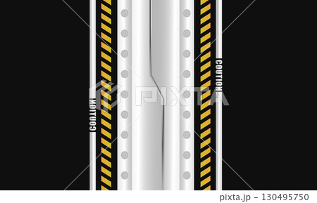 Futuristic industrial gate for game intro and sci-fi themes. Vector illustration 130495750