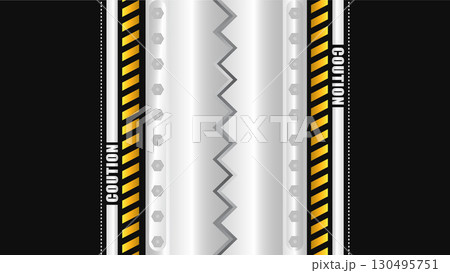 Futuristic industrial spiked gate for games and sci-fi. Vector illustration 130495751
