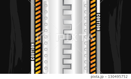 Futuristic industrial gate with interlocking gears for games and sci-fi. Vector illustration Futuristic industrial gate with interlocking gears for games and sci-fi. Vector illustration 130495752