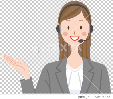 案内するオペレーター サポートセンター 窓口 案内するオペレーター サポートセンター 窓口 130496272