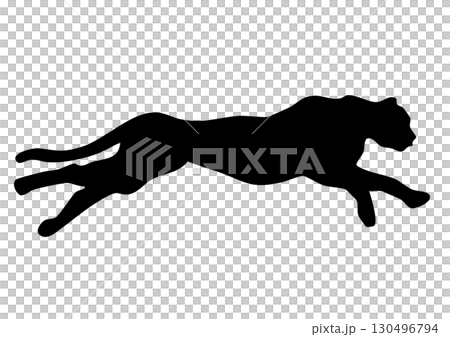 cheetah silhouette cheetah silhouette 130496794
