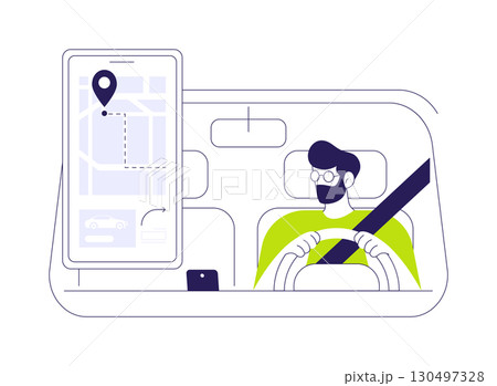 Navigation app abstract concept vector illustration. 130497328