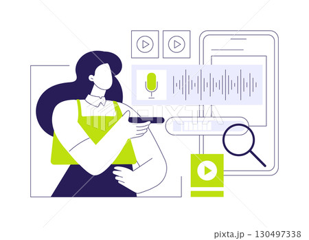 Voice search abstract concept vector illustration. Voice search abstract concept vector illustration. 130497338