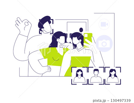 Image recognition abstract concept vector illustration. Image recognition abstract concept vector illustration. 130497339