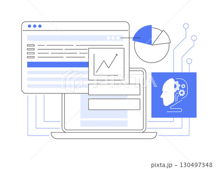 AI-Enhanced Predictive Maintenance abstract concept vector illustration. 130497348