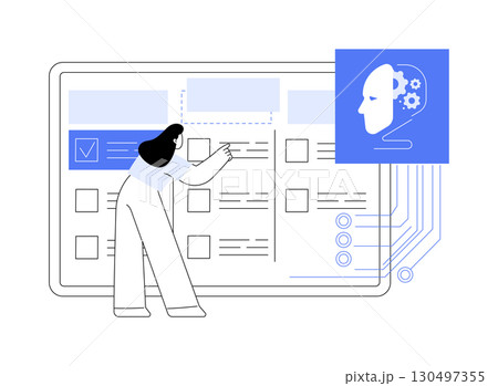 AI-Enhanced Task Management abstract concept vector illustration. AI-Enhanced Task Management abstract concept vector illustration. 130497355