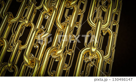 The Gold Chain for Abstract or Business Background concept 3d Rendering. The Gold Chain for Abstract or Business Background concept 3d Rendering. 130498147