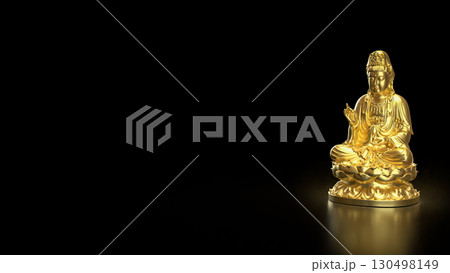 The Guan Yin sculpture for religion concept 3d Rendering. The Guan Yin sculpture for religion concept 3d Rendering. 130498149