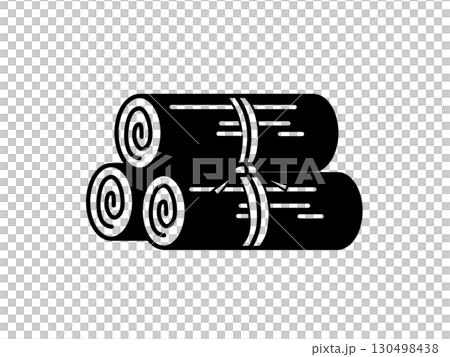 簡單的柴火捆圖示（黑色） 130498438