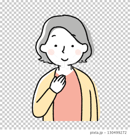 一個女人的簡單插圖 130499272