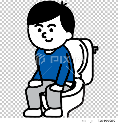 トイレ|生活動作カード・視覚支援アイコン(Relieve Oneself) トイレ|生活動作カード・視覚支援アイコン(Relieve Oneself) 130499565