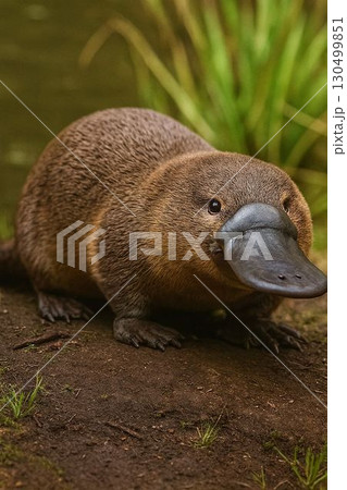 野生のカモノハシ 野生のカモノハシ 130499851