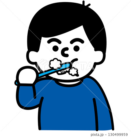 歯磨き｜生活動作カード・視覚支援アイコン(Dentifrice) 130499959