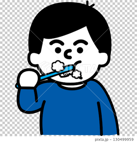 歯磨き｜生活動作カード・視覚支援アイコン(Dentifrice) 130499959