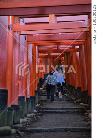 お稲荷さん伏見稲荷大社　木漏れ日が美しい千本鳥居15 130500125