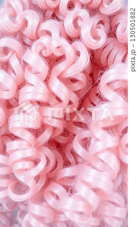 Curly hair texture. Hot pink curly locks 130501882
