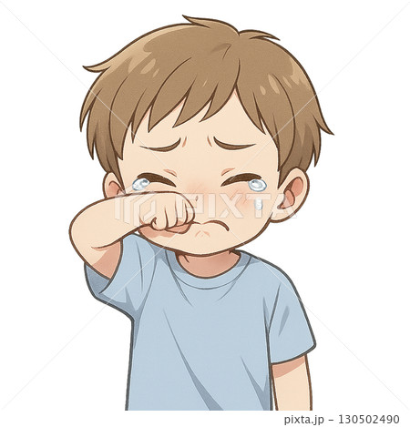泣いている男の子のイラスト 130502490
