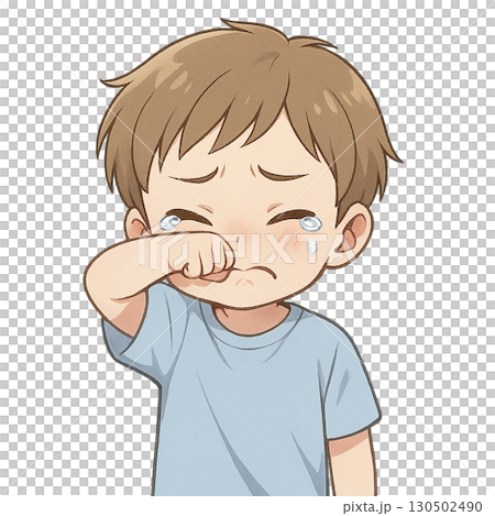 泣いている男の子のイラスト 130502490