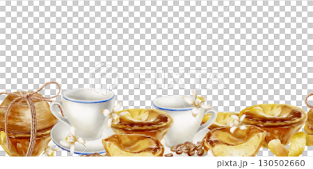 coffee, watercolor, dessert 130502660